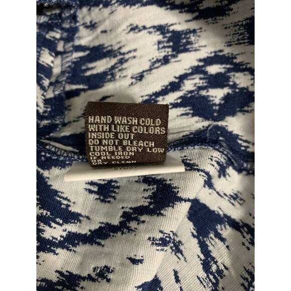 Vtg Fever 2X Blazer Blue White Abstract Aztec Diamond 3/4 Sleeve Jacket - Picture 11 of 12